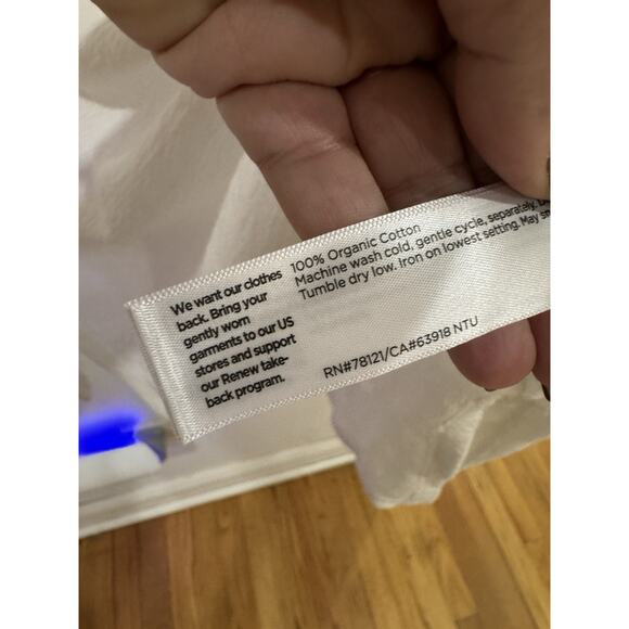 Eileen Fisher Organic Cotton Women’s 3x Long Sleeve White Textured Tunic - Picture 5 of 6